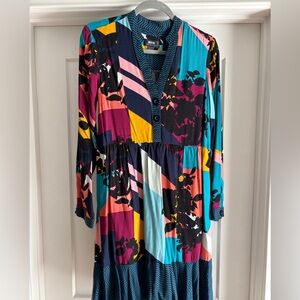 Anthropologie Multicolor Long Sleeve Dress